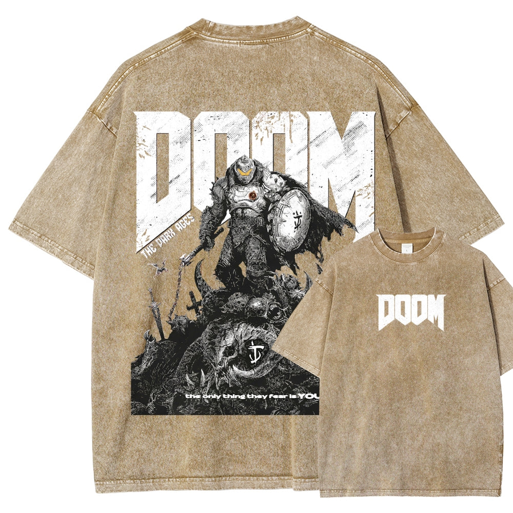 DOOM Unisex Fit Washed T-Shirt 2603016953