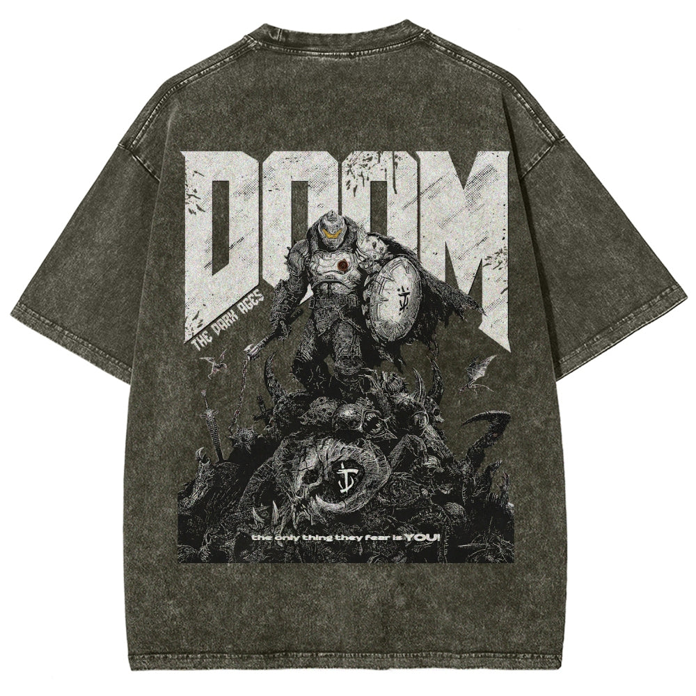 DOOM Unisex Fit Washed T-Shirt 2603016953
