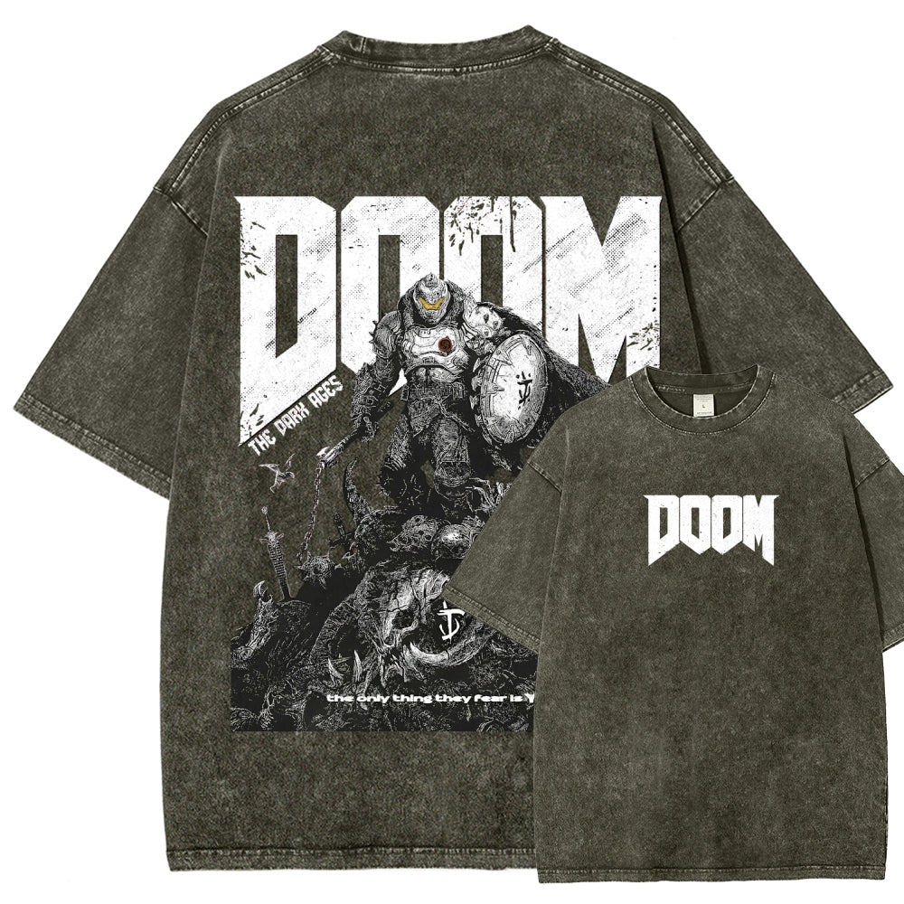 DOOM Unisex Fit Washed T-Shirt 2603016953