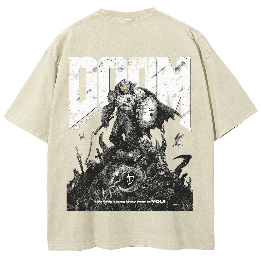 DOOM Unisex Fit Washed T-Shirt 2603016953