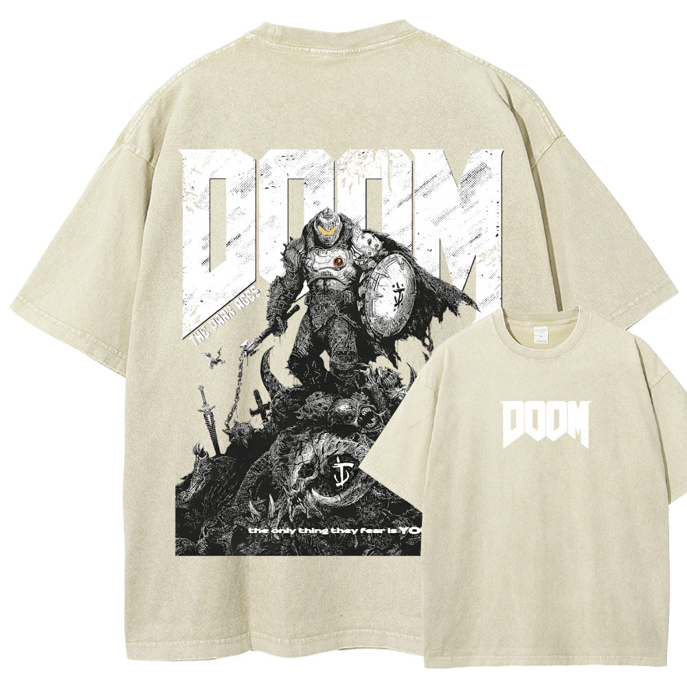 DOOM Unisex Fit Washed T-Shirt 2603016953