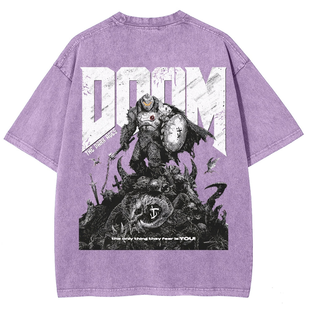 DOOM Unisex Fit Washed T-Shirt 2603016953