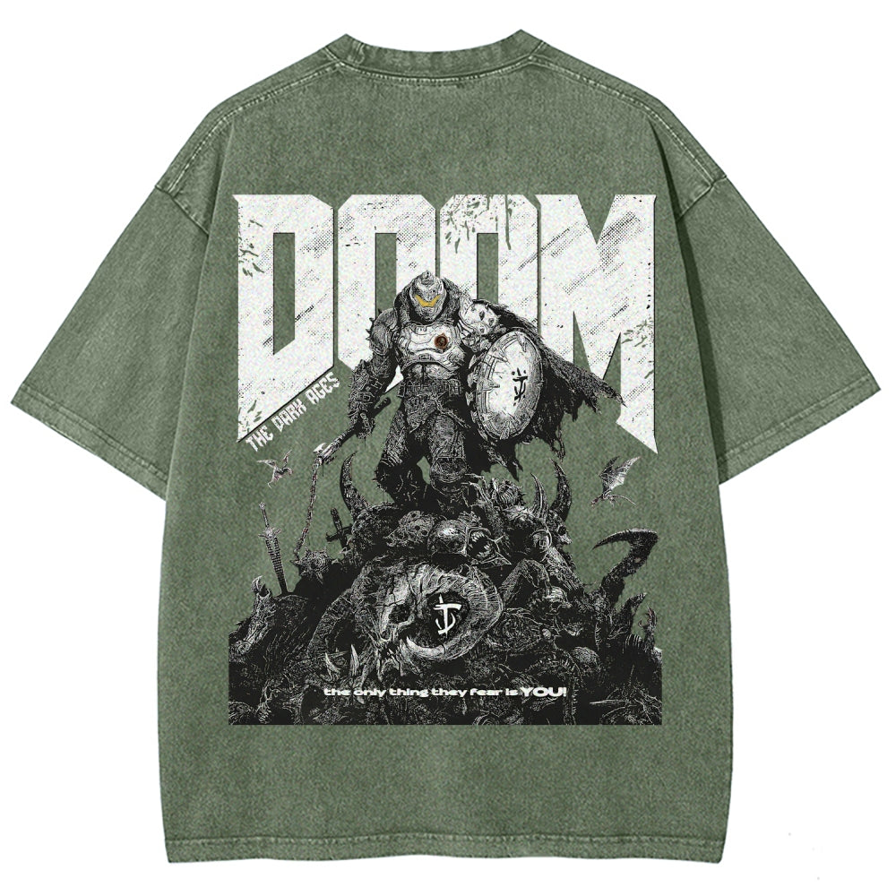 DOOM Unisex Fit Washed T-Shirt 2603016953