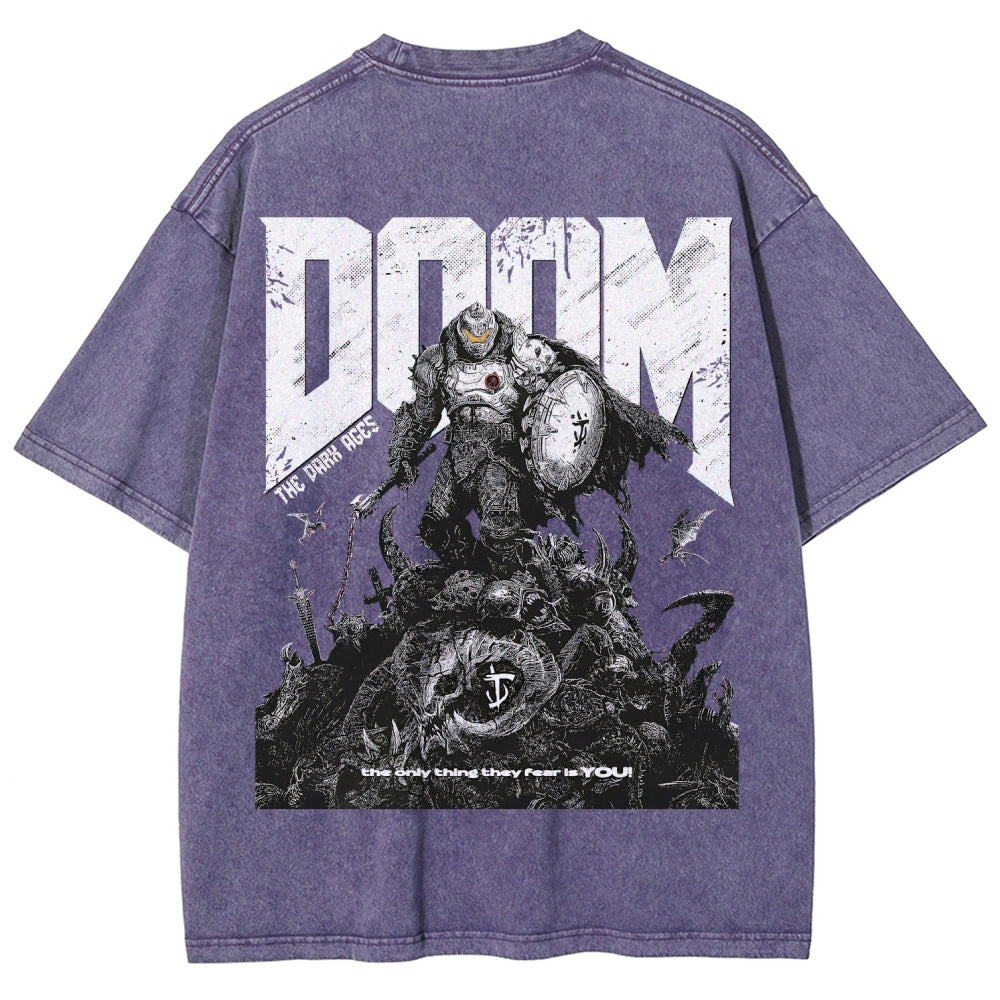 DOOM Unisex Fit Washed T-Shirt 2603016953