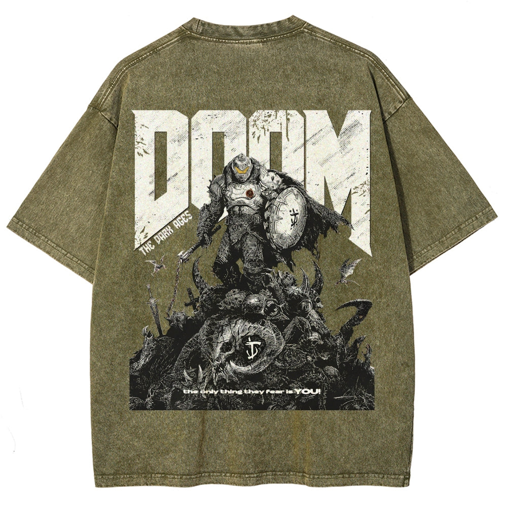 DOOM Unisex Fit Washed T-Shirt 2603016953