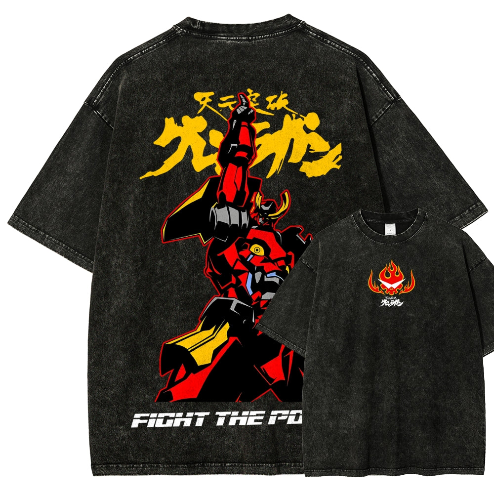 Gurren lagann Tengen Toppa  Unisex Fit Washed T-Shirt 2604002754