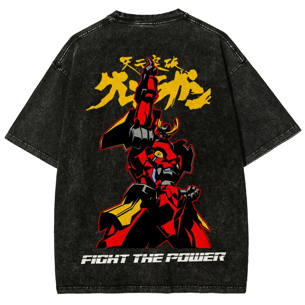 Gurren lagann Tengen Toppa  Unisex Fit Washed T-Shirt 2604002754