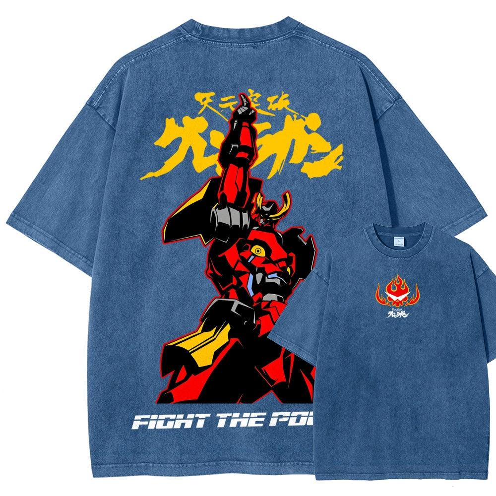 Gurren lagann Tengen Toppa  Unisex Fit Washed T-Shirt 2604002754