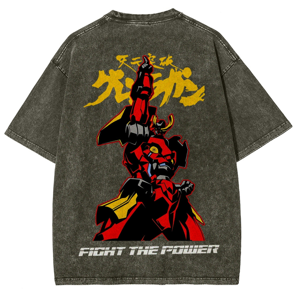 Gurren lagann Tengen Toppa  Unisex Fit Washed T-Shirt 2604002754