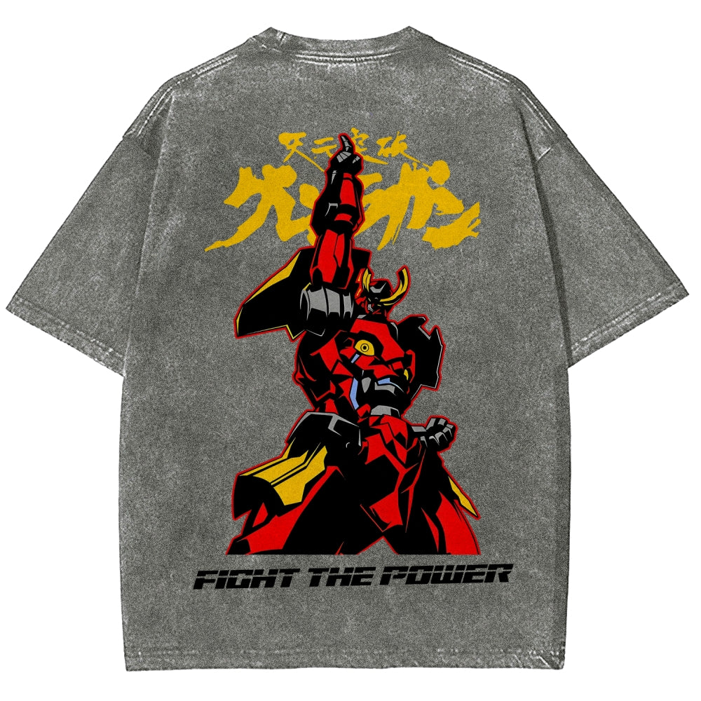 Gurren lagann Tengen Toppa  Unisex Fit Washed T-Shirt 2604002754