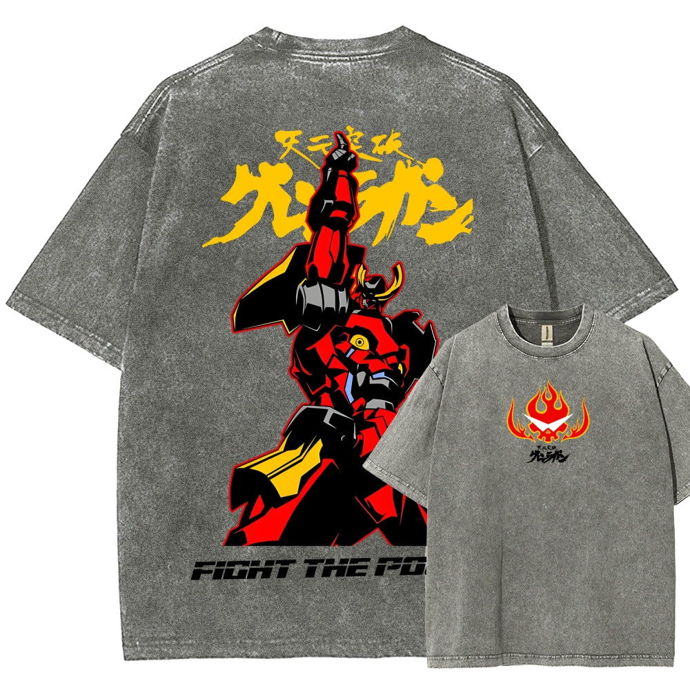 Gurren lagann Tengen Toppa  Unisex Fit Washed T-Shirt 2604002754