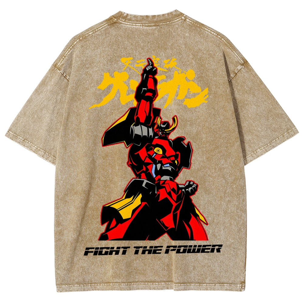 Gurren lagann Tengen Toppa  Unisex Fit Washed T-Shirt 2604002754