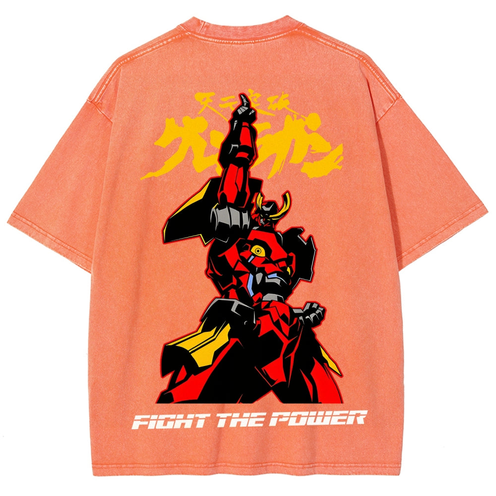 Gurren lagann Tengen Toppa  Unisex Fit Washed T-Shirt 2604002754