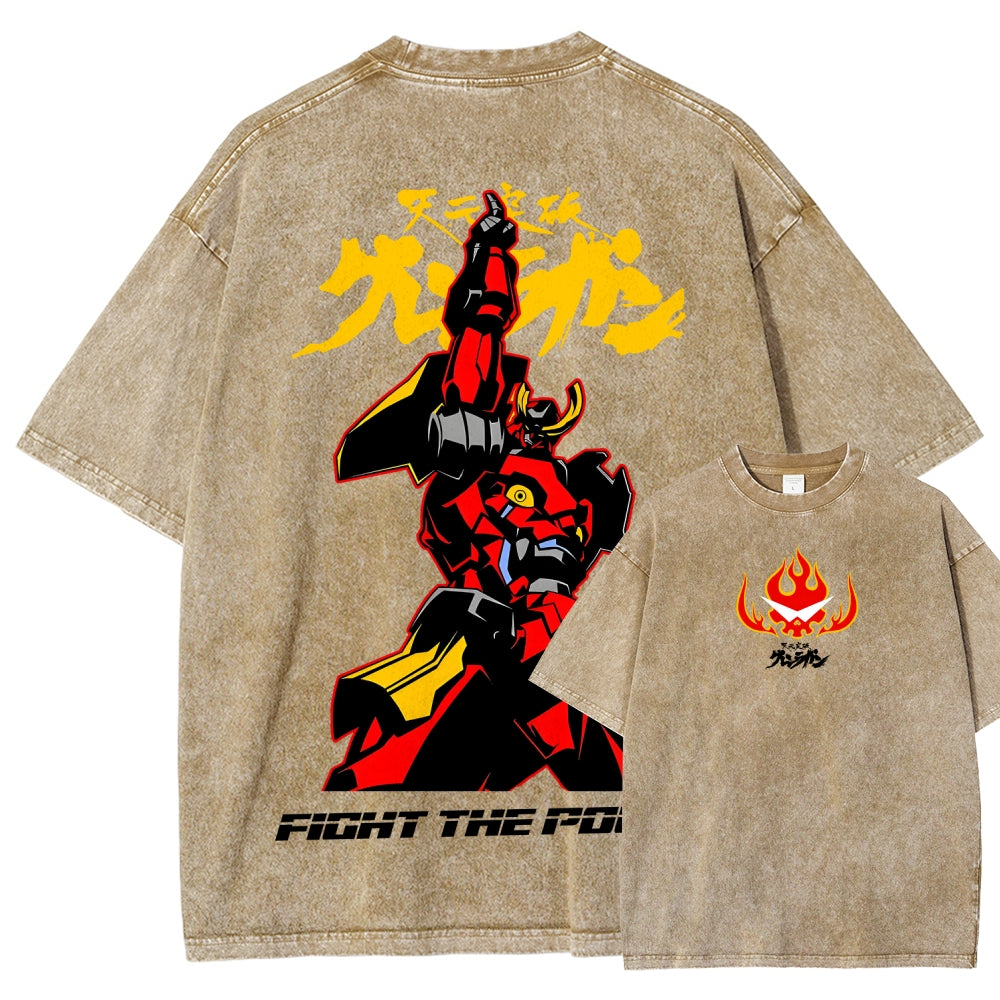 Gurren lagann Tengen Toppa  Unisex Fit Washed T-Shirt 2604002754