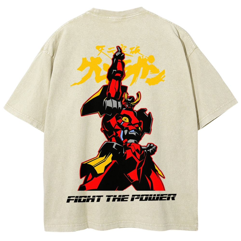 Gurren lagann Tengen Toppa  Unisex Fit Washed T-Shirt 2604002754