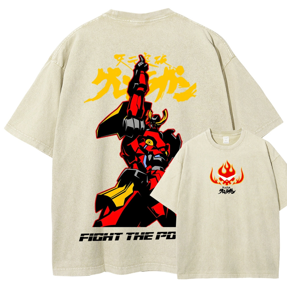 Gurren lagann Tengen Toppa  Unisex Fit Washed T-Shirt 2604002754