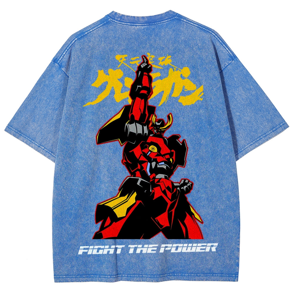 Gurren lagann Tengen Toppa  Unisex Fit Washed T-Shirt 2604002754