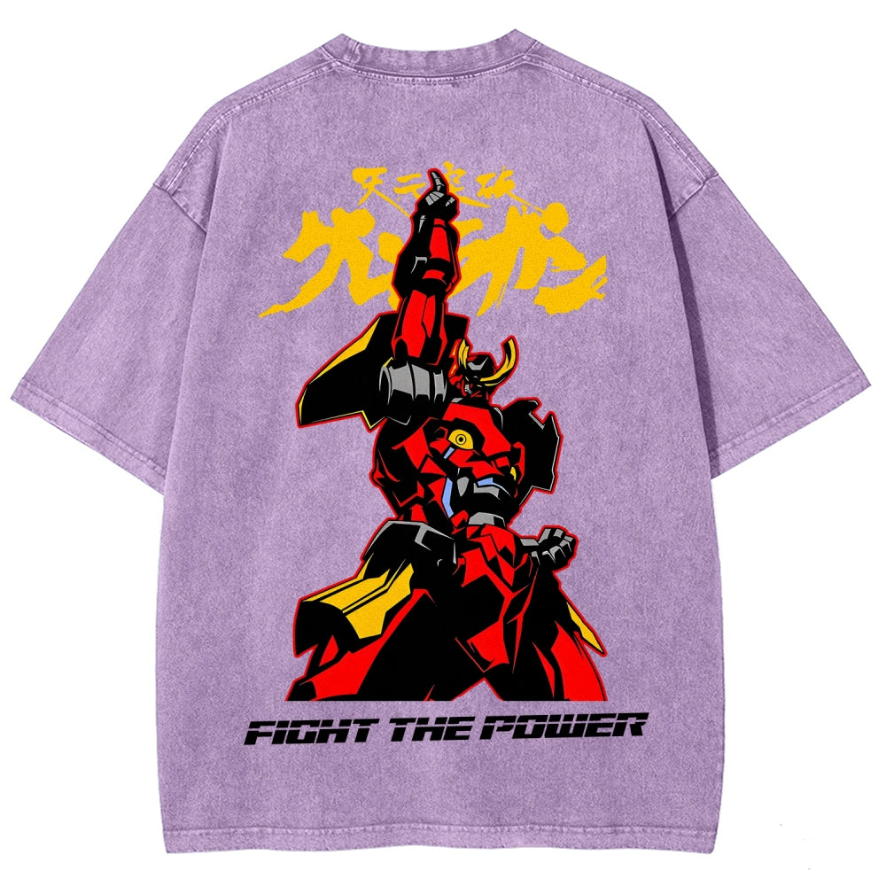Gurren lagann Tengen Toppa  Unisex Fit Washed T-Shirt 2604002754