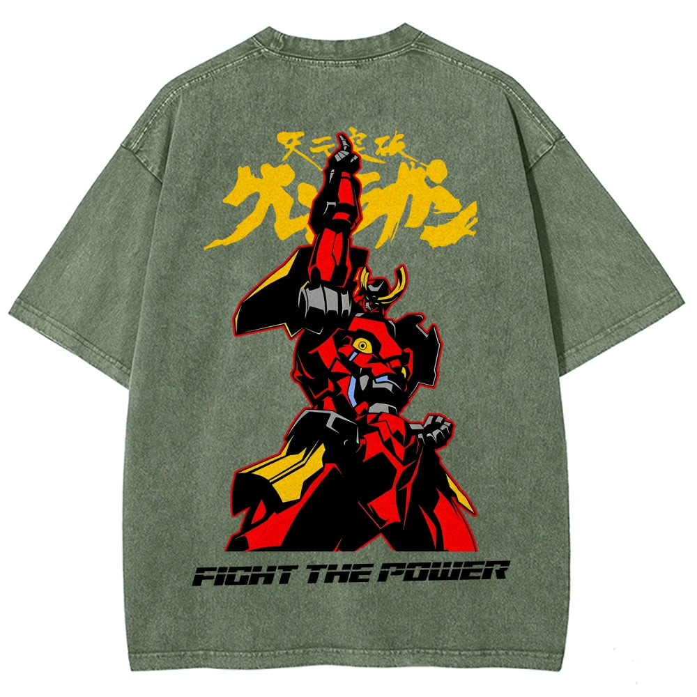 Gurren lagann Tengen Toppa  Unisex Fit Washed T-Shirt 2604002754