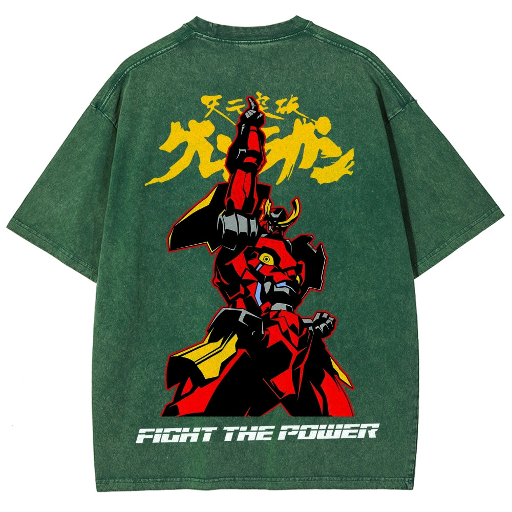 Gurren lagann Tengen Toppa  Unisex Fit Washed T-Shirt 2604002754