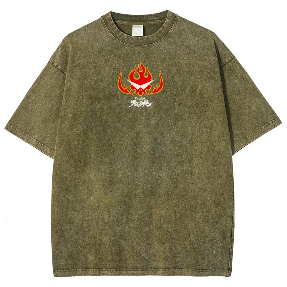 Gurren lagann Tengen Toppa  Unisex Fit Washed T-Shirt 2604002754