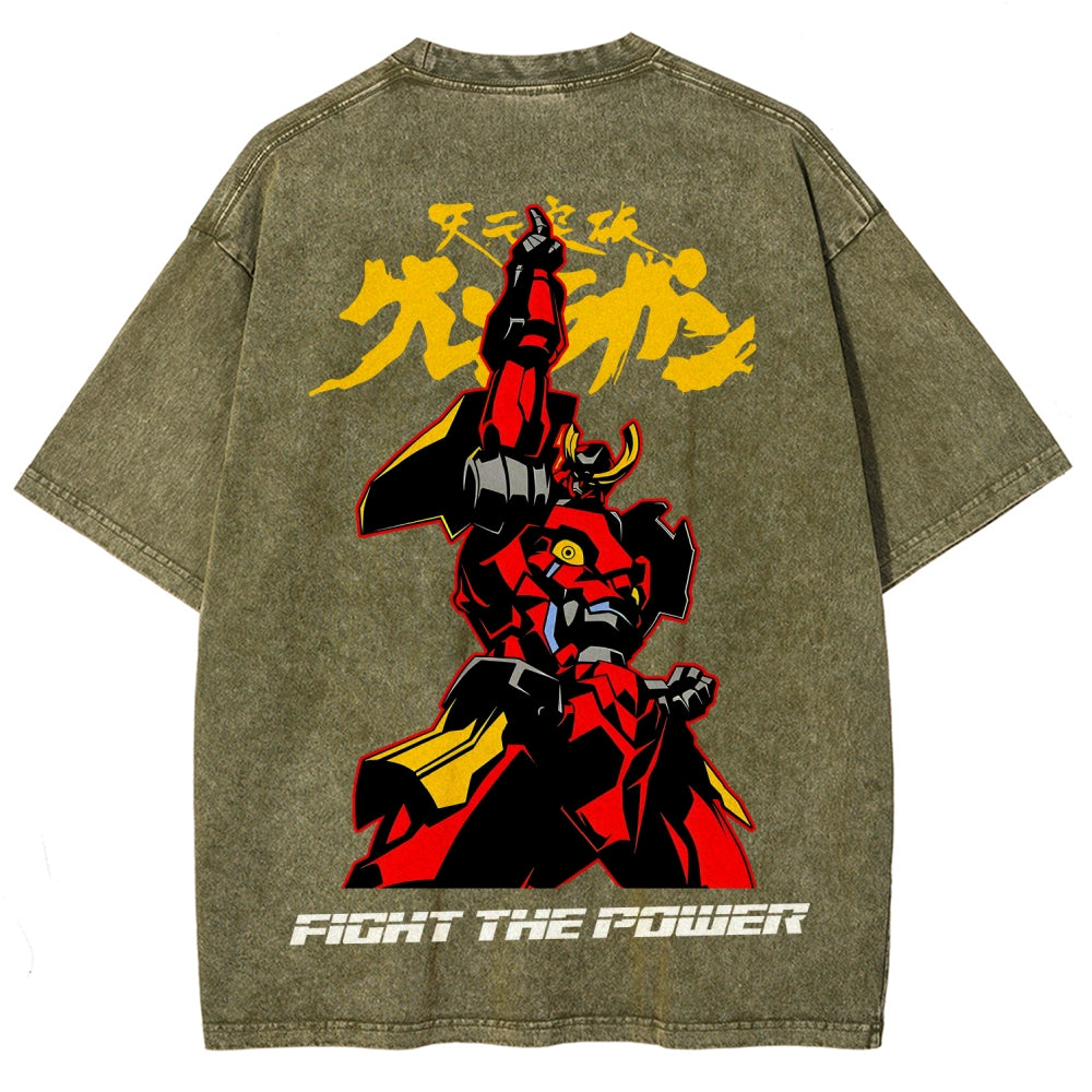 Gurren lagann Tengen Toppa  Unisex Fit Washed T-Shirt 2604002754
