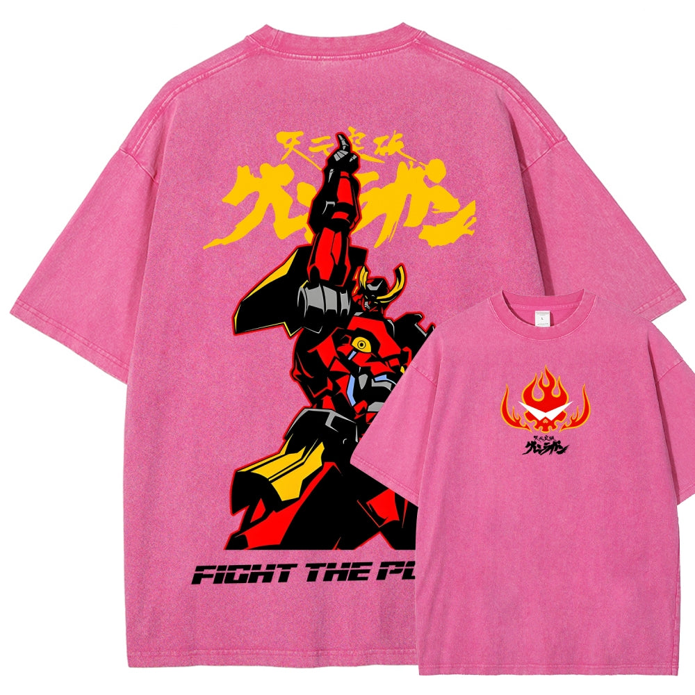 Gurren lagann Tengen Toppa  Unisex Fit Washed T-Shirt 2604002754