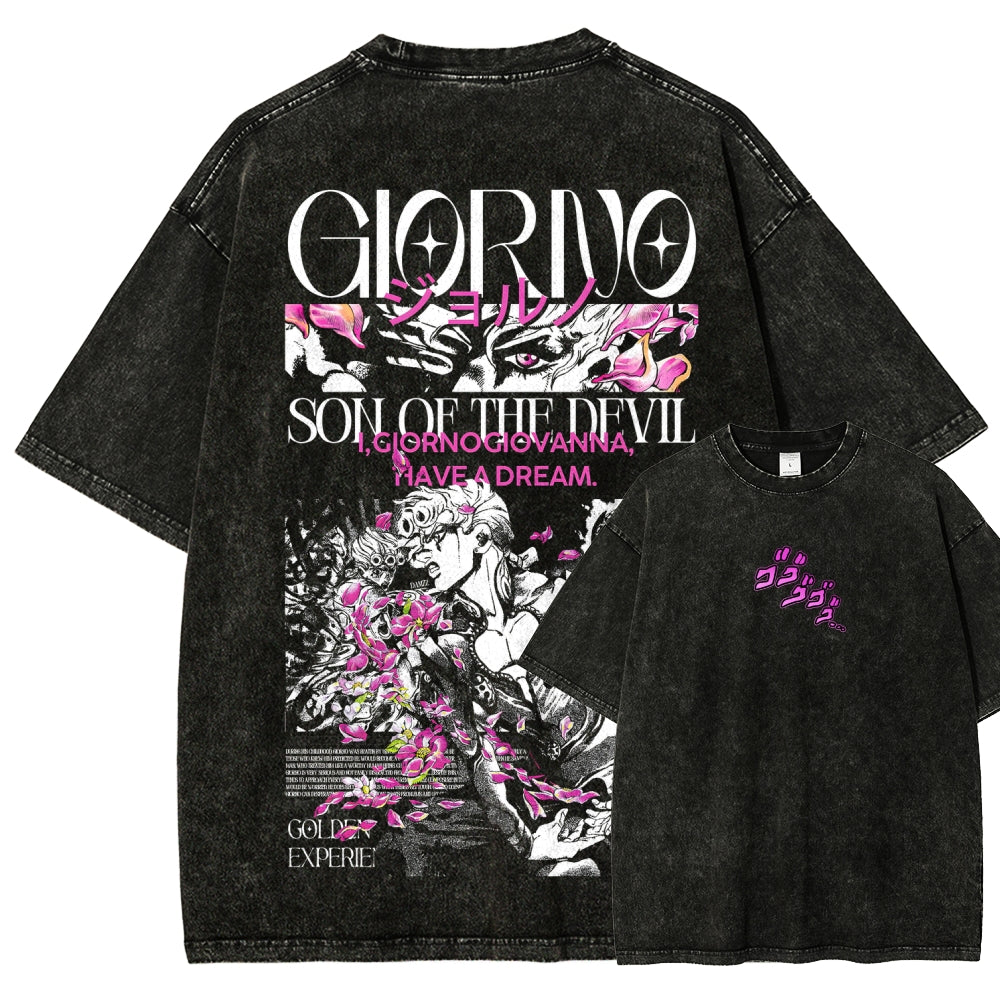 Jojo's Bizarre Adventure Unisex Fit Washed T-Shirt 2604008722