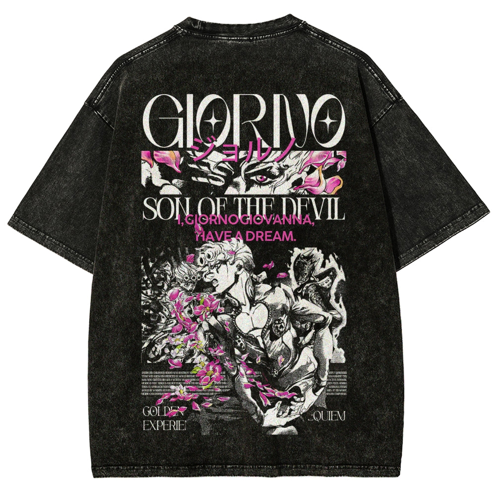 Jojo's Bizarre Adventure Unisex Fit Washed T-Shirt 2604008722
