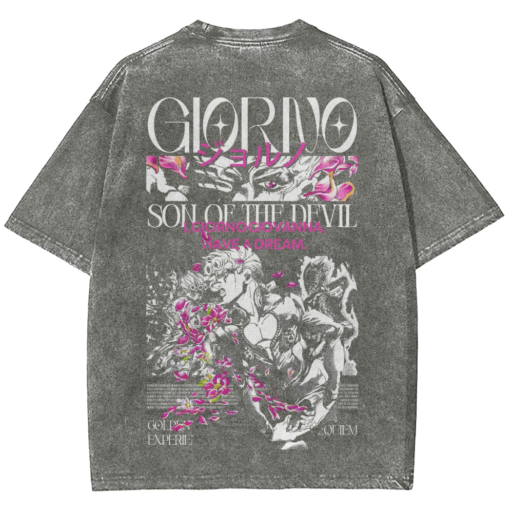 Jojo's Bizarre Adventure Unisex Fit Washed T-Shirt 2604008722