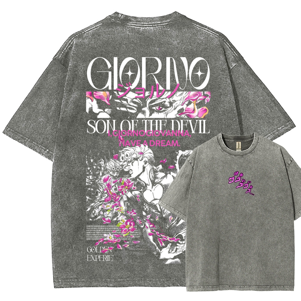 Jojo's Bizarre Adventure Unisex Fit Washed T-Shirt 2604008722