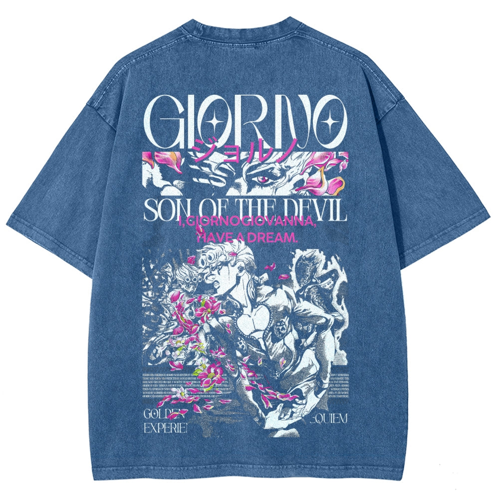 Jojo's Bizarre Adventure Unisex Fit Washed T-Shirt 2604008722