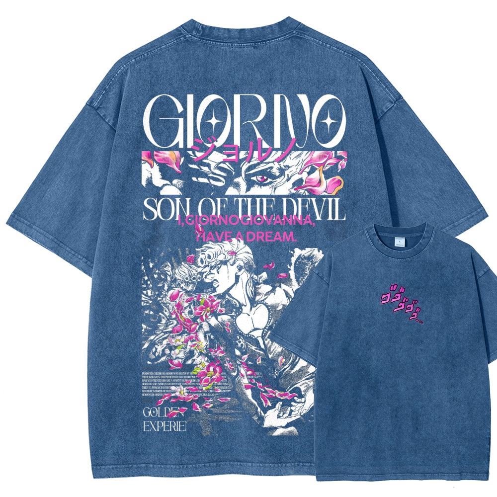 Jojo's Bizarre Adventure Unisex Fit Washed T-Shirt 2604008722
