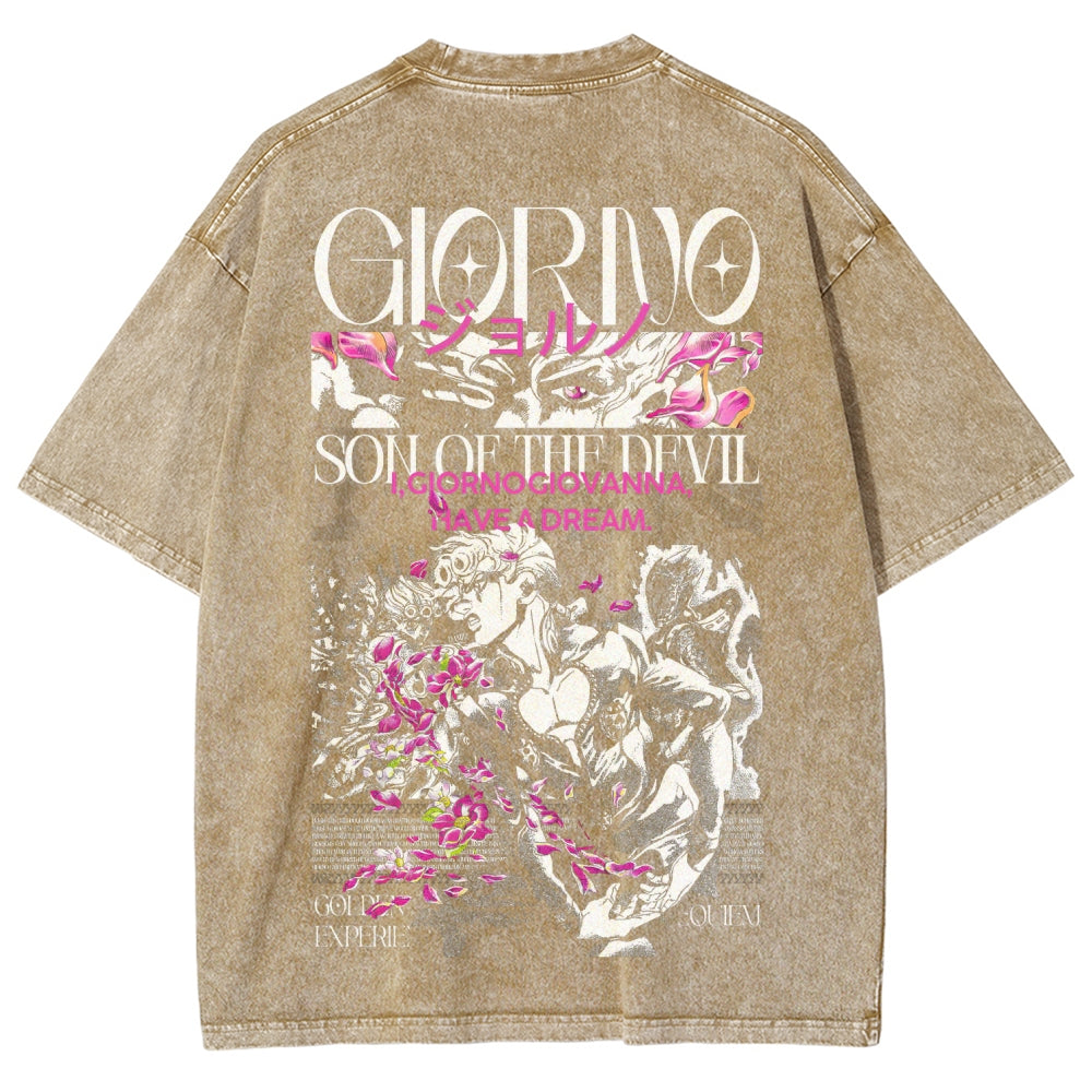 Jojo's Bizarre Adventure Unisex Fit Washed T-Shirt 2604008722