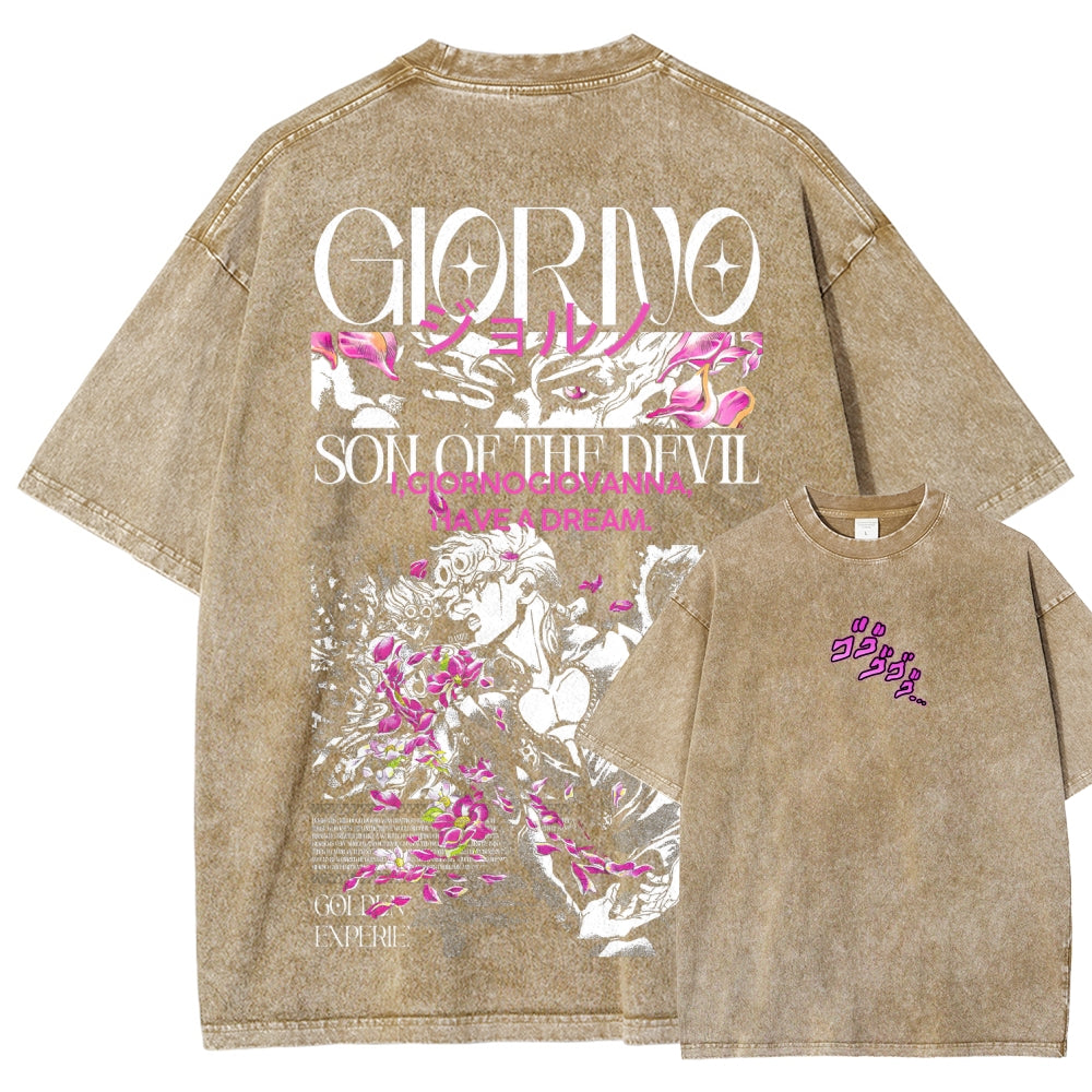 Jojo's Bizarre Adventure Unisex Fit Washed T-Shirt 2604008722