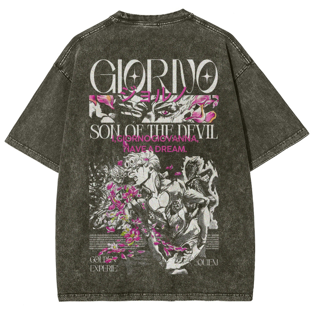 Jojo's Bizarre Adventure Unisex Fit Washed T-Shirt 2604008722