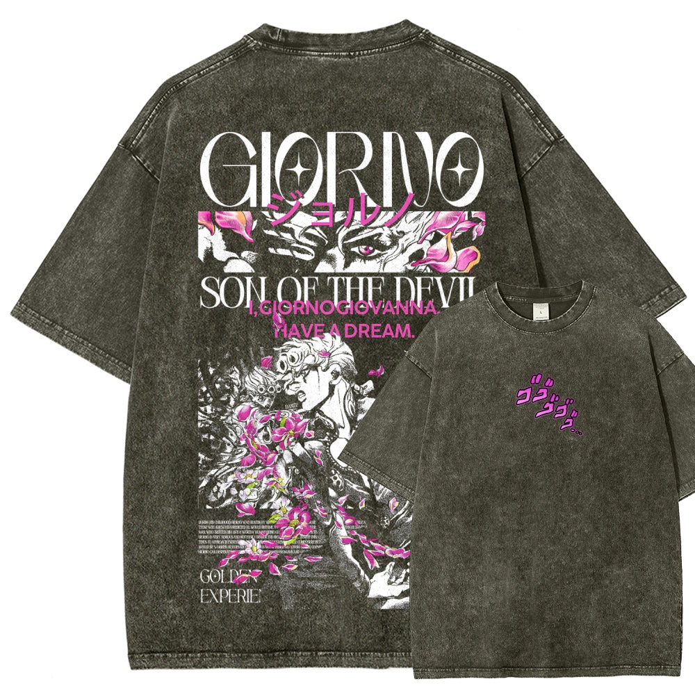 Jojo's Bizarre Adventure Unisex Fit Washed T-Shirt 2604008722