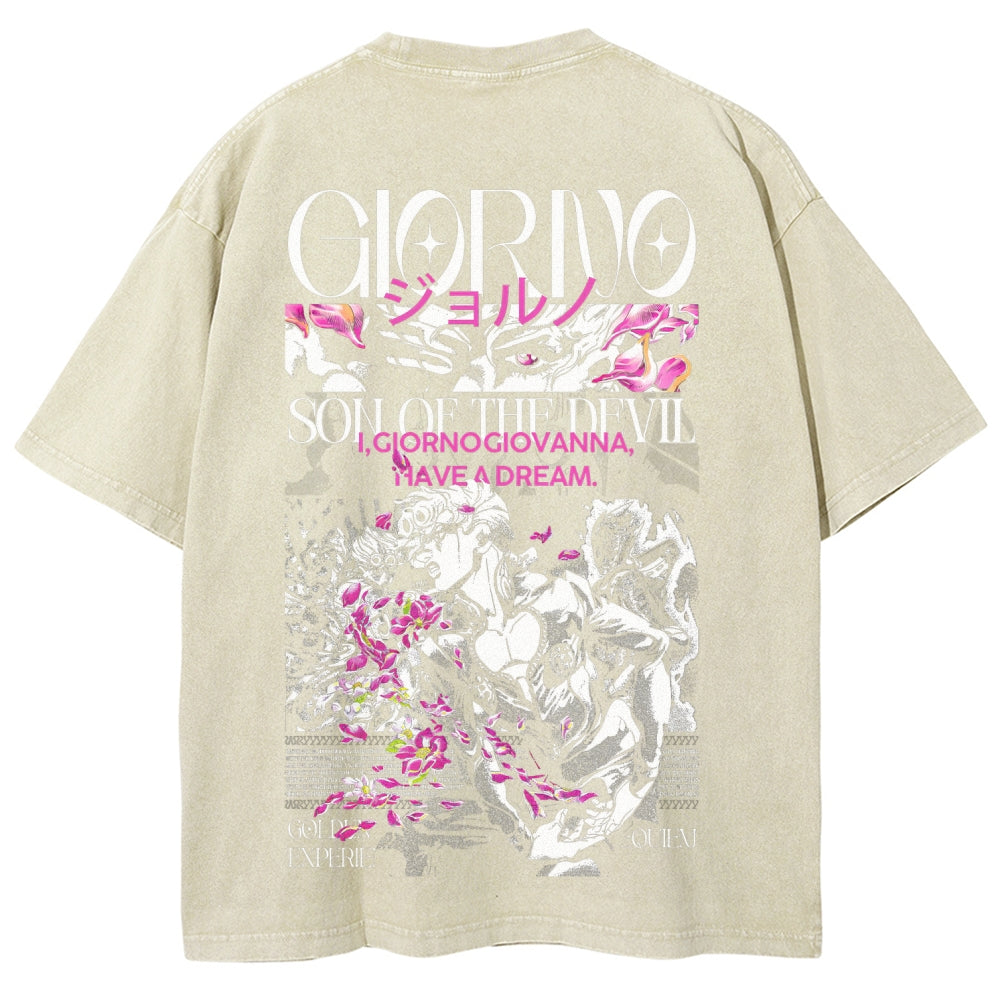 Jojo's Bizarre Adventure Unisex Fit Washed T-Shirt 2604008722