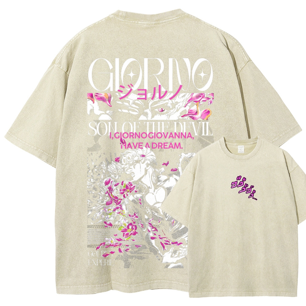 Jojo's Bizarre Adventure Unisex Fit Washed T-Shirt 2604008722