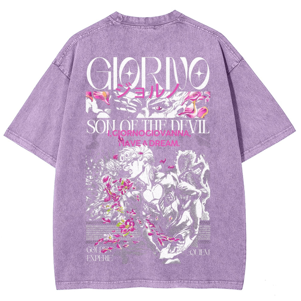 Jojo's Bizarre Adventure Unisex Fit Washed T-Shirt 2604008722