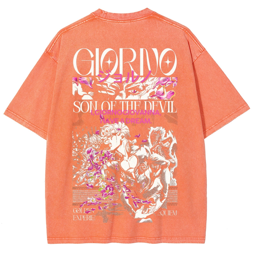 Jojo's Bizarre Adventure Unisex Fit Washed T-Shirt 2604008722