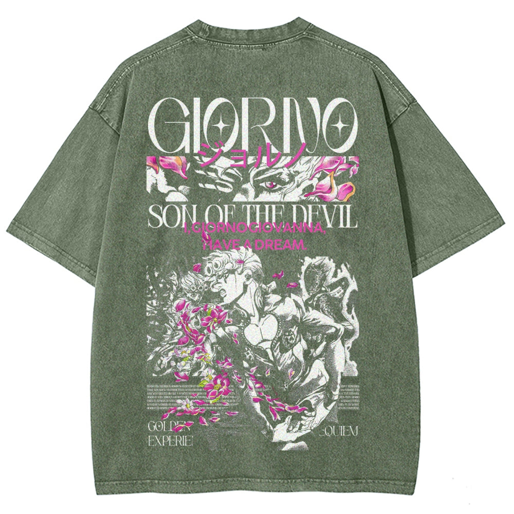 Jojo's Bizarre Adventure Unisex Fit Washed T-Shirt 2604008722