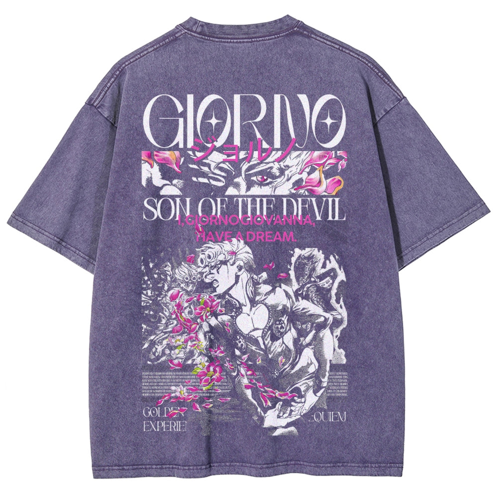 Jojo's Bizarre Adventure Unisex Fit Washed T-Shirt 2604008722
