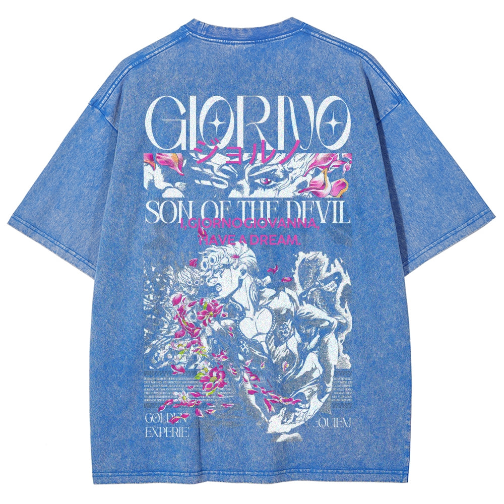 Jojo's Bizarre Adventure Unisex Fit Washed T-Shirt 2604008722