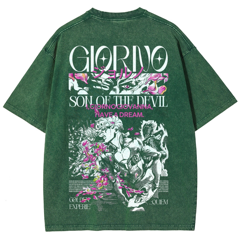 Jojo's Bizarre Adventure Unisex Fit Washed T-Shirt 2604008722