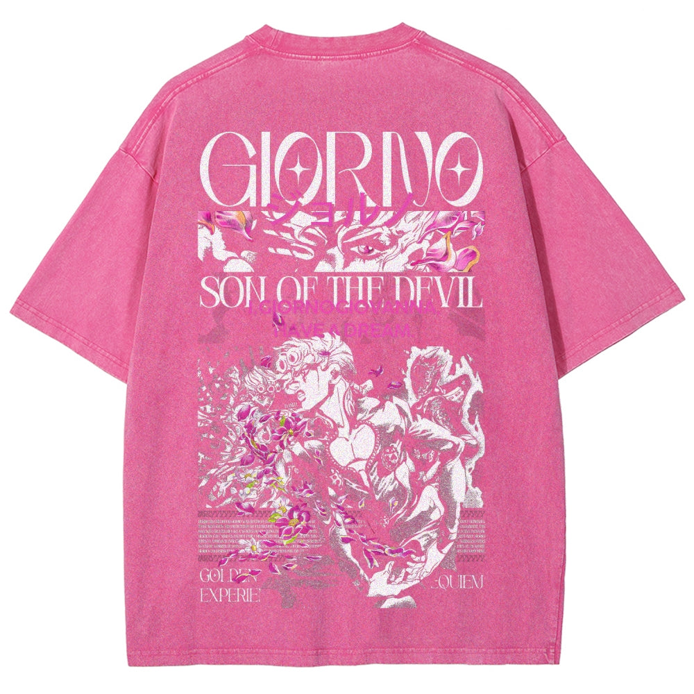 Jojo's Bizarre Adventure Unisex Fit Washed T-Shirt 2604008722