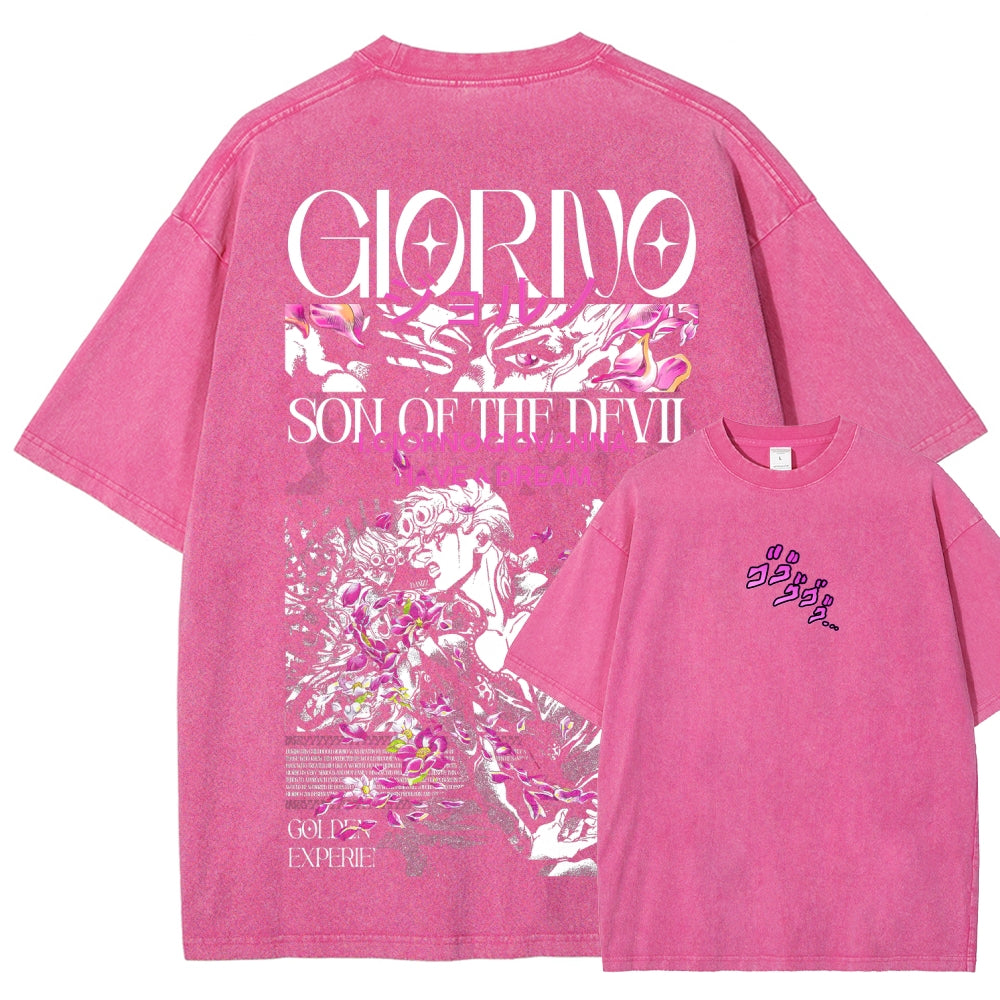 Jojo's Bizarre Adventure Unisex Fit Washed T-Shirt 2604008722