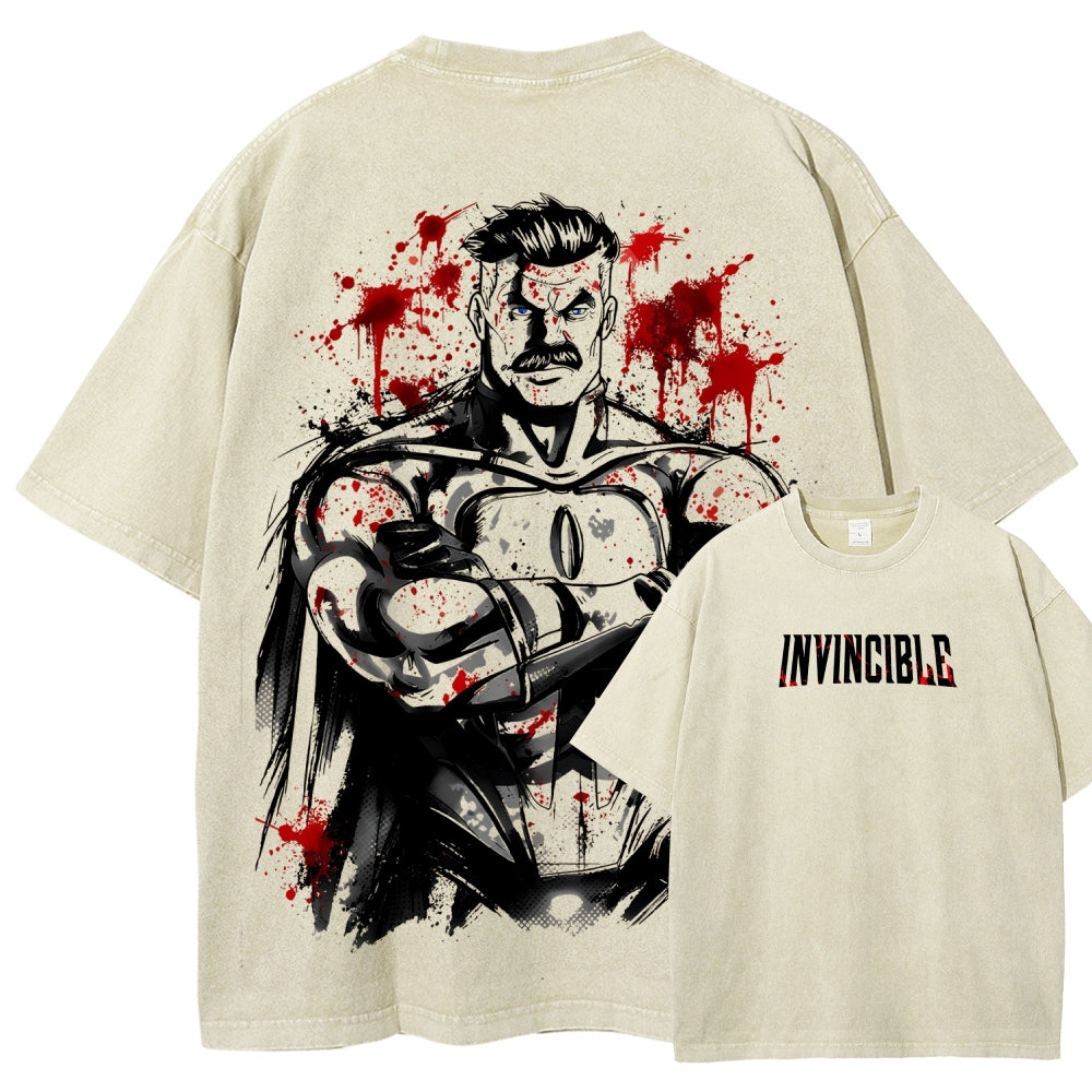 Invincible Unisex Fit Washed T-Shirt 2604013968