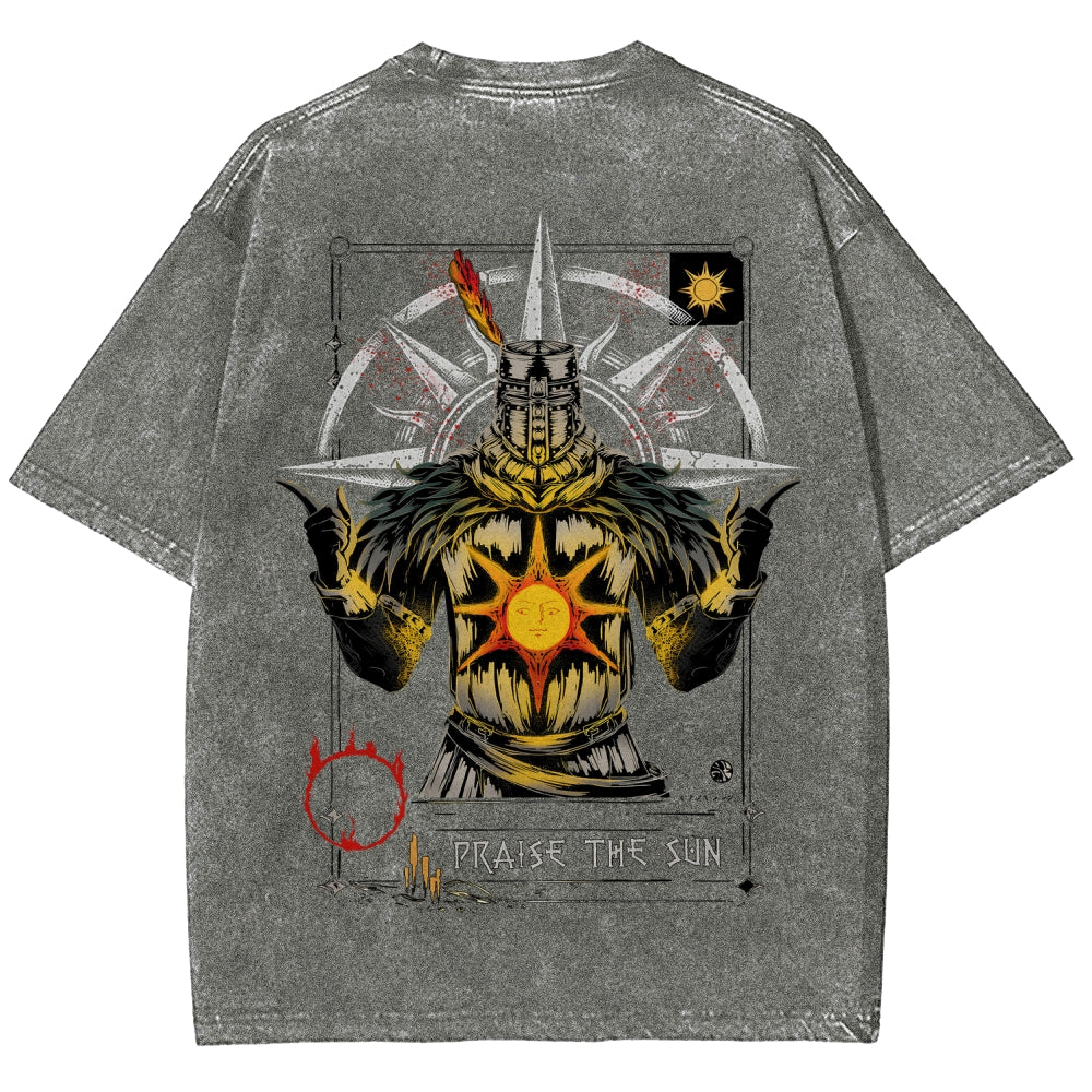 Dark Souls Unisex Fit Washed T-Shirt 2604014485