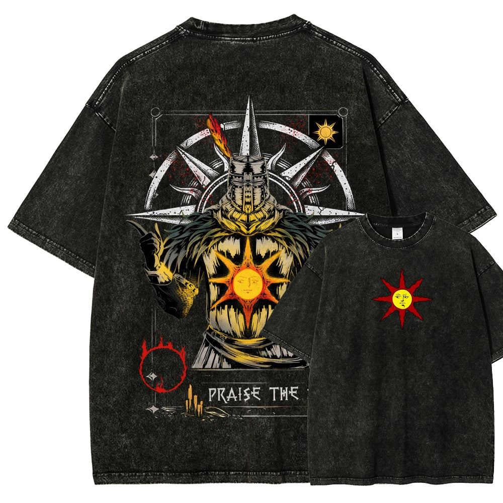 Dark Souls Unisex Fit Washed T-Shirt 2604014485